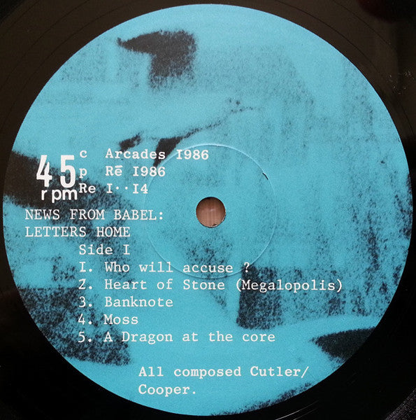 News From Babel - Letters Home (Vinyl, LP, 45 RPM, Album) Very Good (VG) / Very Good (VG)