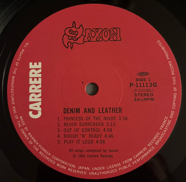 Saxon - Denim And Leather = デニム & レザー (Vinyl, LP, Album)