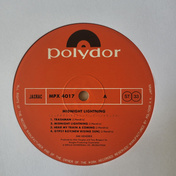 Jimi Hendrix - Midnight Lightning (Vinyl, LP, Album, Reissue) Very Good (VG) / Very Good (VG)