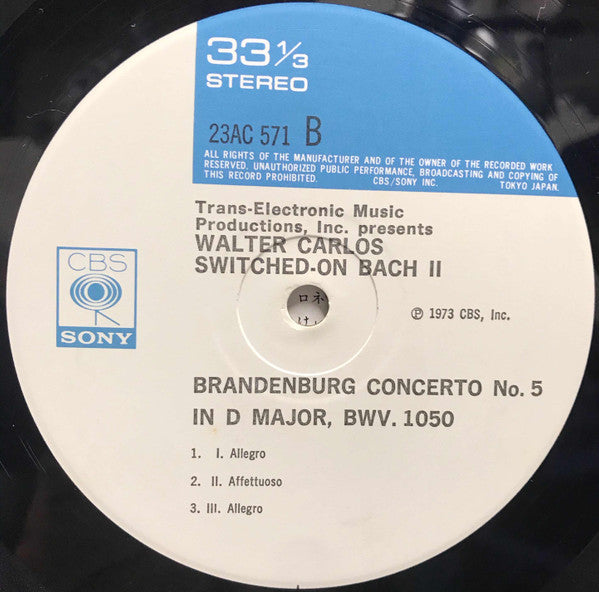 Walter Carlos - Switched-On Bach II (Vinyl, LP, Album, Reissue) Very Good Plus (VG+) / Very Good Plus (VG+)