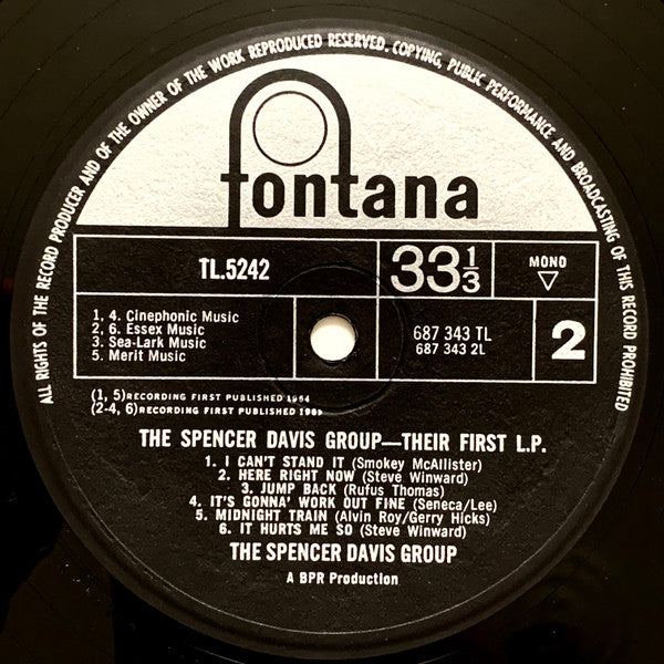 The Spencer Davis Group - Their First LP (Vinyl, LP, Mono, Album) Good Plus (G+) / Good Plus (G+)