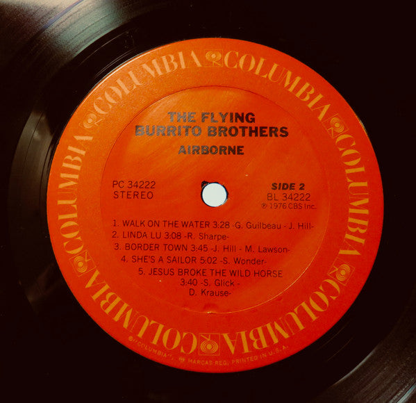 The Flying Burrito Bros - Airborne (Vinyl, LP, Album) Very Good Plus (VG+) / Very Good (VG)