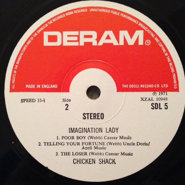 Chicken Shack - Imagination Lady (Vinyl, LP, Album, Repress, Stereo) Very Good Plus (VG+) / Good Plus (G+)