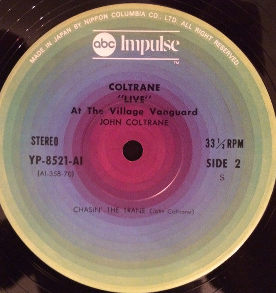 John Coltrane - "Live" At The Village Vanguard (Vinyl, LP, Album, Reissue, Stereo) Very Good (VG) / Poor (P)