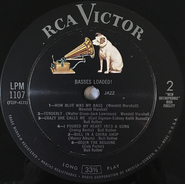 Milt Hinton - Basses Loaded! (Vinyl, LP, Album, Mono) Very Good Plus (VG+) / Good Plus (G+)