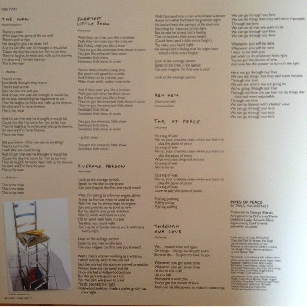 Paul McCartney - Pipes Of Peace (Vinyl, LP, Album)