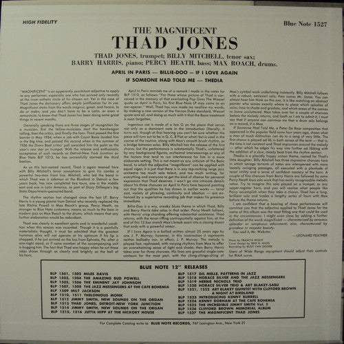 Thad Jones - The Magnificent Thad Jones (Vinyl, LP, Album, Limited Edition, Reissue, Mono) Very Good Plus (VG+) / Near Mint (NM or M-)