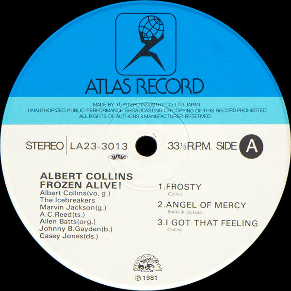 Albert Collins - Frozen Alive! (Vinyl, LP, Album, Stereo) Very Good Plus (VG+) / Very Good (VG)
