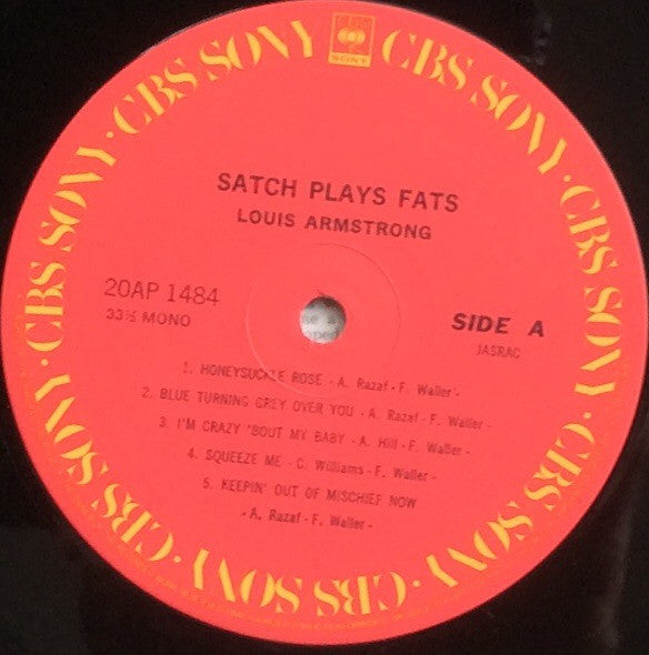 Louis Armstrong And His All-Stars - Satch Plays Fats: A Tribute To The Immortal Fats Waller By Louis Armstrong And His All-Stars (Vinyl, LP, Album, Reissue, Mono) Very Good Plus (VG+) / Very Good Plus (VG+)