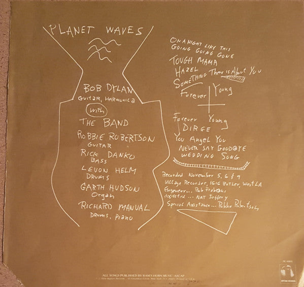 Bob Dylan - Planet Waves (Vinyl, LP, Album, Stereo) Good Plus (G+) / Good Plus (G+)