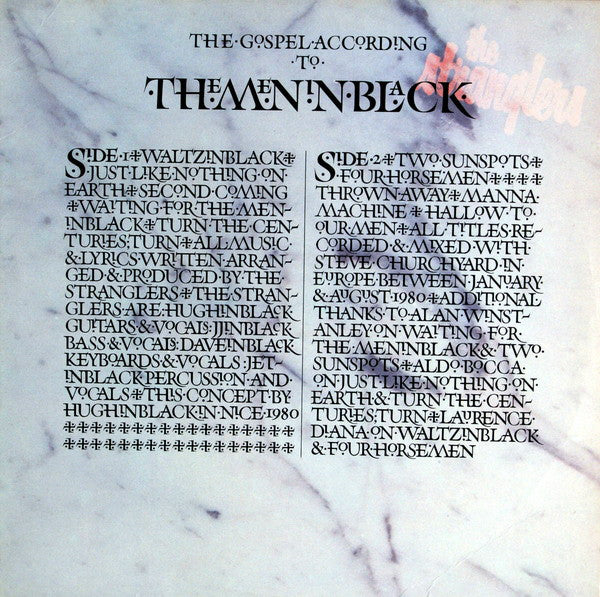 The Stranglers - The Gospel According To The Meninblack (Vinyl, LP, Album, Reissue) Very Good Plus (VG+) / Very Good Plus (VG+)