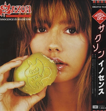 Saxon - Innocence Is No Excuse (Vinyl, LP, Album, Promo) Near Mint (NM or M-) / Very Good Plus (VG+)