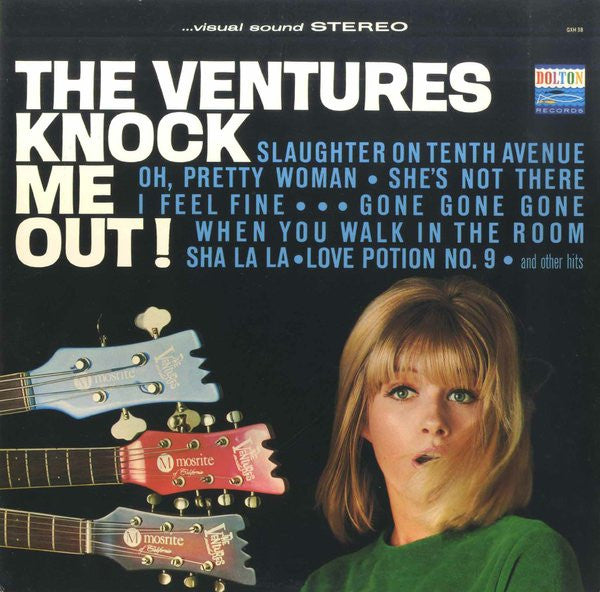 The Ventures - Knock Me Out! (Vinyl, LP, Album, Stereo, Reissue) Very Good Plus (VG+) / Very Good (VG)