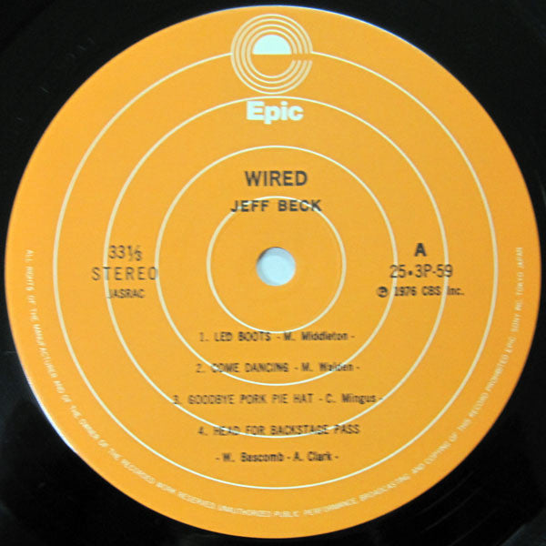 Jeff Beck - Wired (Vinyl, LP, Album, Reissue, Stereo)