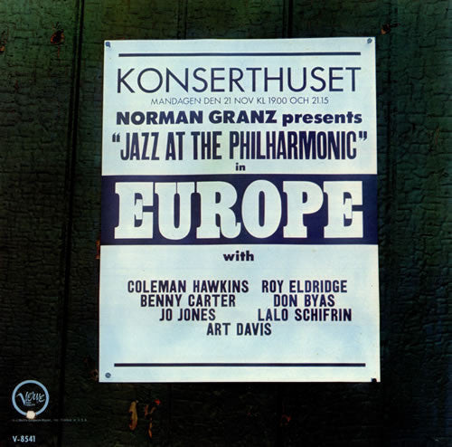 Jazz At The Philharmonic - Norman Granz Presents "Jazz At The Philharmonic" In Europe (Vinyl, LP, Album, Mono) Good Plus (G+) / Very Good (VG)