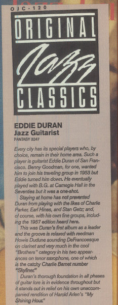 Eddie Duran - Jazz Guitarist (Vinyl, LP, Album, Reissue) Very Good (VG) / Very Good (VG)
