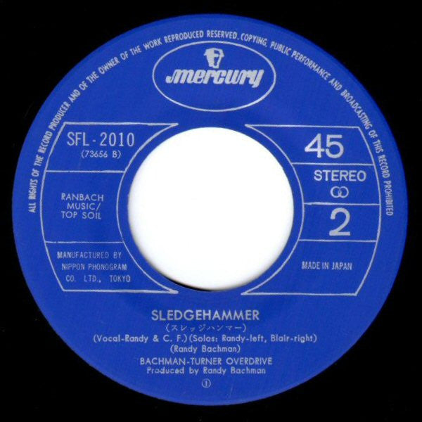 Bachman-Turner Overdrive - Roll On Down The Highway (Vinyl, 7", Single) Near Mint (NM or M-) / Very Good Plus (VG+)