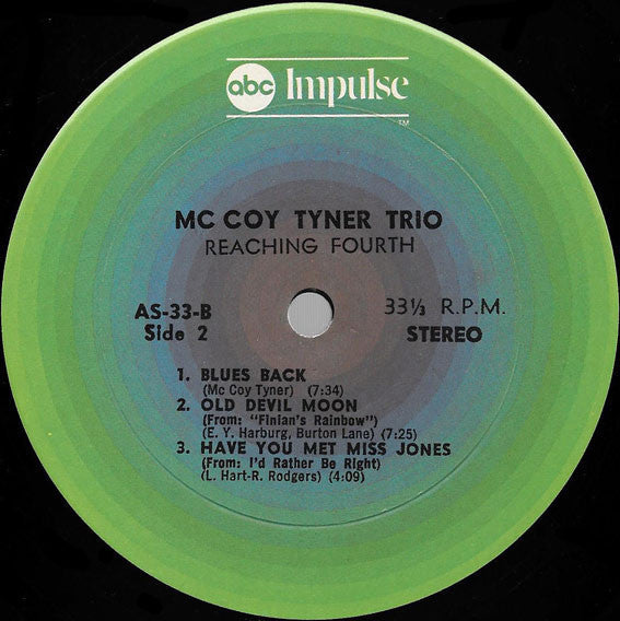McCoy Tyner Trio - Reaching Fourth (Vinyl, LP, Album, Reissue, Stereo) Good Plus (G+) / Very Good (VG)