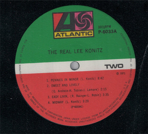 Lee Konitz - The Real Lee Konitz (Vinyl, LP, Album, Reissue, Mono)