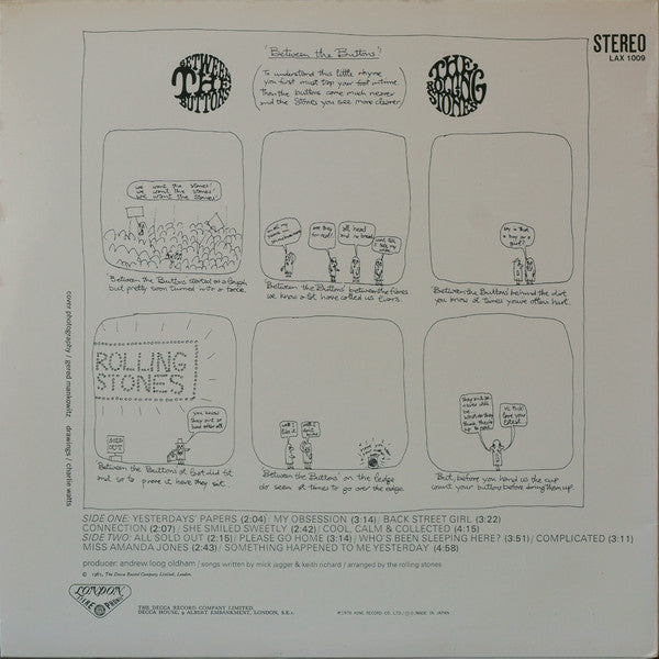 The Rolling Stones - Between The Buttons (Vinyl, LP, Album, Limited Edition, Reissue, Stereo) Very Good Plus (VG+) / Very Good Plus (VG+)