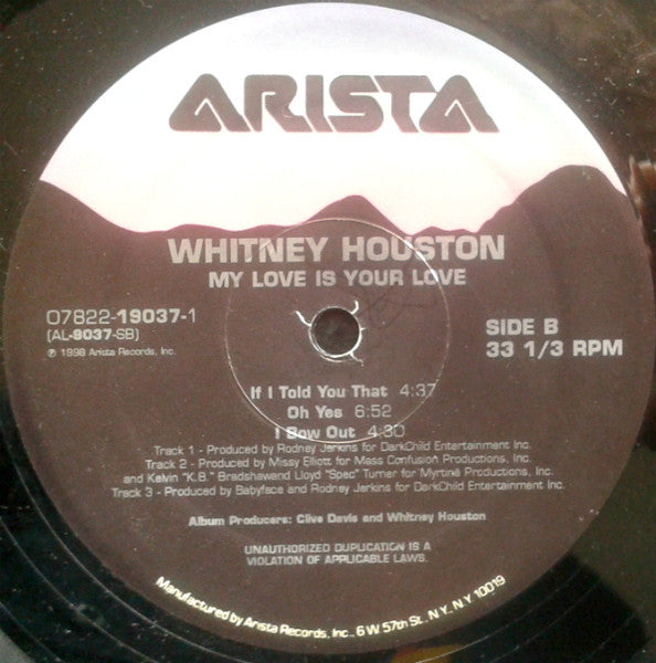 Whitney Houston - My Love Is Your Love (2xVinyl, LP, Album) Near Mint (NM or M-) / Very Good Plus (VG+)