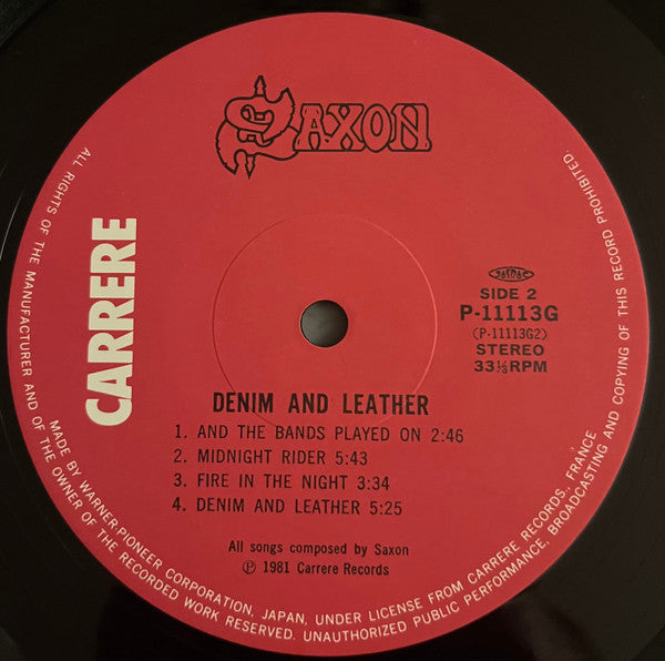 Saxon - Denim And Leather = デニム & レザー (Vinyl, LP, Album)