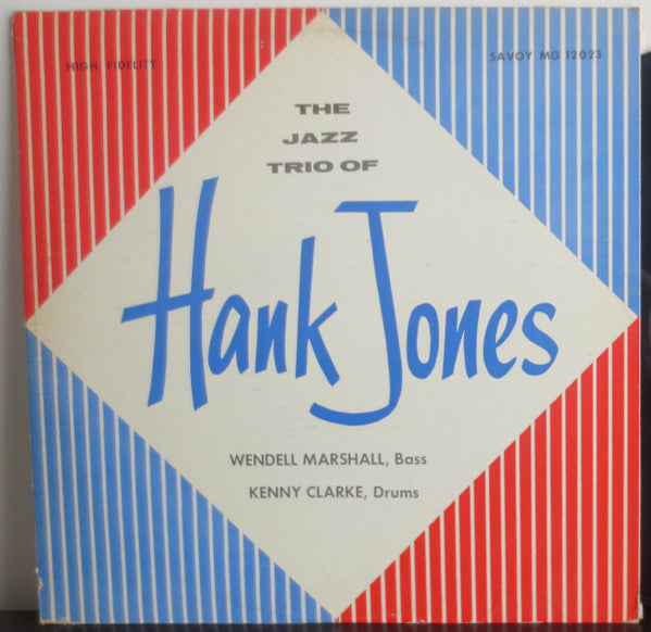 Hank Jones - The Jazz Trio Of Hank Jones (Vinyl, LP, Album, Reissue, Mono) Very Good (VG) / Very Good (VG)