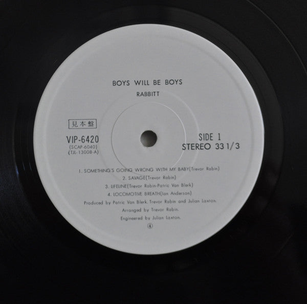 Rabbitt - Boys Will Be Boys! (Vinyl, LP, Album, Promo) Very Good (VG) / Very Good (VG)