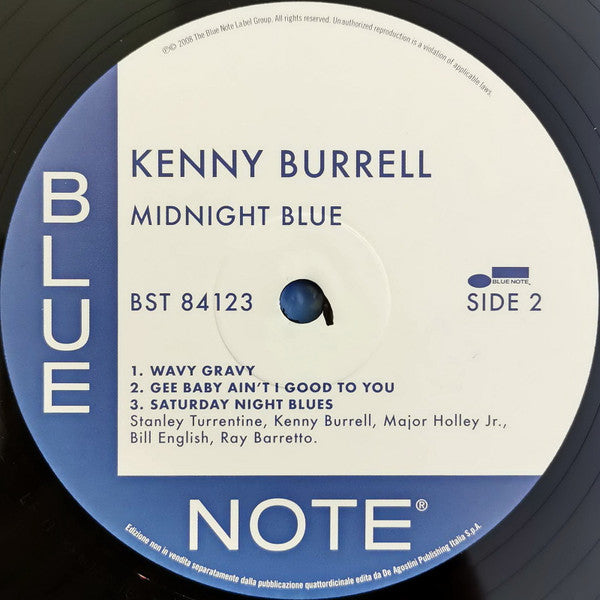 Kenny Burrell - Midnight Blue (Vinyl, LP, Album, Reissue, Stereo) Very Good Plus (VG+) / Very Good Plus (VG+)