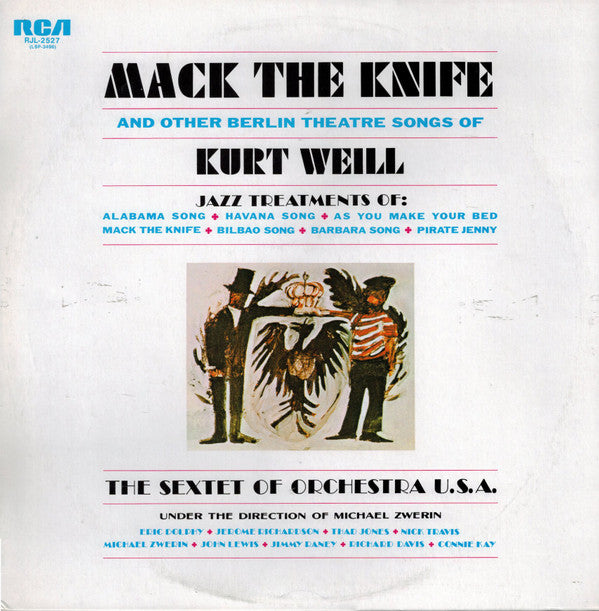 The Sextet Of Orchestra U.S.A. - Mack The Knife And Other Berlin Theatre Songs Of Kurt Weill (Vinyl, LP, Album, Reissue, Stereo) Very Good Plus (VG+) / Very Good (VG)