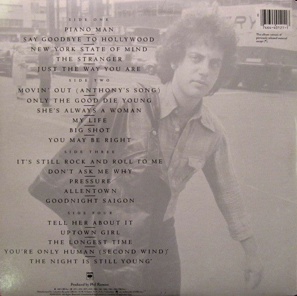 Billy Joel - Greatest Hits Volume I & Volume II (2xVinyl, LP, Compilation) Very Good (VG) / Very Good (VG)