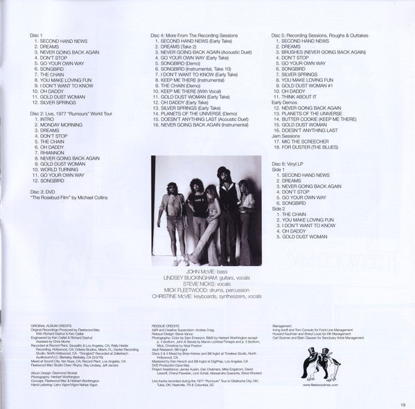Fleetwood Mac - Rumours (CD, CD, DVD, CD, CD, Vinyl, Box Set, Album, Reissue, Remastered, Remastered, DVD-Video, NTSC, Remastered, Remastered, LP, Album, Reissue, Remastered, Deluxe Edition, Limited Edition) Near Mint (NM or M-) / Very Good Plus (VG+)