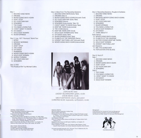 Fleetwood Mac - Rumours (CD, CD, DVD, CD, CD, Vinyl, Box Set, Album, Reissue, Remastered, Remastered, DVD-Video, NTSC, Remastered, Remastered, LP, Album, Reissue, Remastered, Deluxe Edition, Limited Edition) Near Mint (NM or M-) / Very Good Plus (VG+)