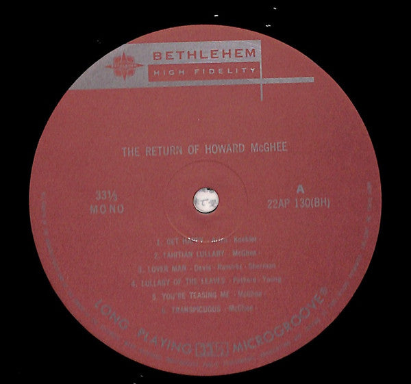 Howard McGhee - The Return Of Howard McGhee (Vinyl, LP, Album, Reissue, Mono) Very Good (VG) / Very Good Plus (VG+)