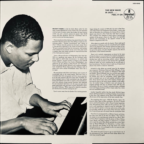 McCoy Tyner - Nights Of Ballads & Blues (Vinyl, LP, Album, Reissue, Stereo) Very Good Plus (VG+) / Very Good (VG)