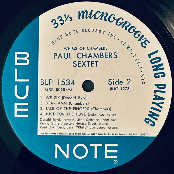 Paul Chambers Sextet - Whims Of Chambers (Vinyl, Mono, LP, Album, R...