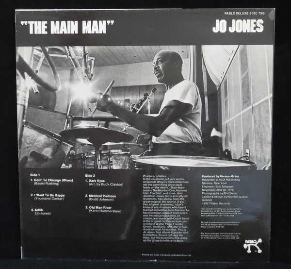 Jo Jones - The Main Man (Vinyl, LP, Album) Near Mint (NM or M-) / Very Good Plus (VG+)