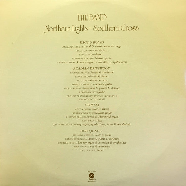 The Band - Northern Lights-Southern Cross (Vinyl, LP, Album, Stereo)
