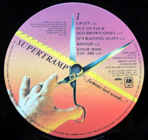 Supertramp - "...Famous Last Words..." (Vinyl, LP, Album)
