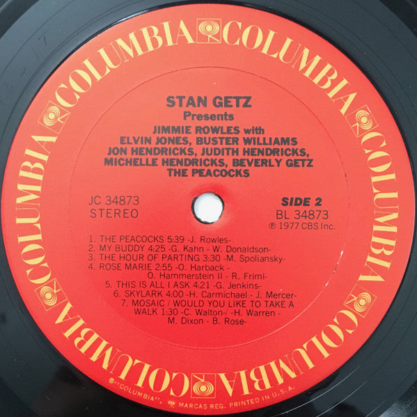 Stan Getz - The Peacocks (Vinyl, LP, Album) Good Plus (G+) / Very Good (VG)