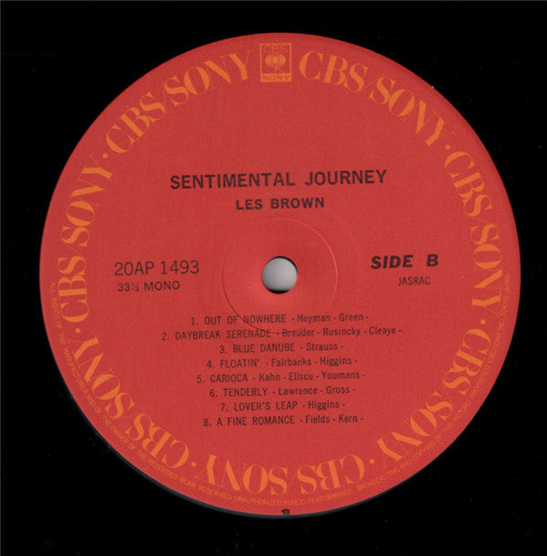 Les Brown And His Orchestra - Sentimental Journey (Vinyl, LP, Album, Reissue, Mono) Near Mint (NM or M-) / Very Good Plus (VG+)