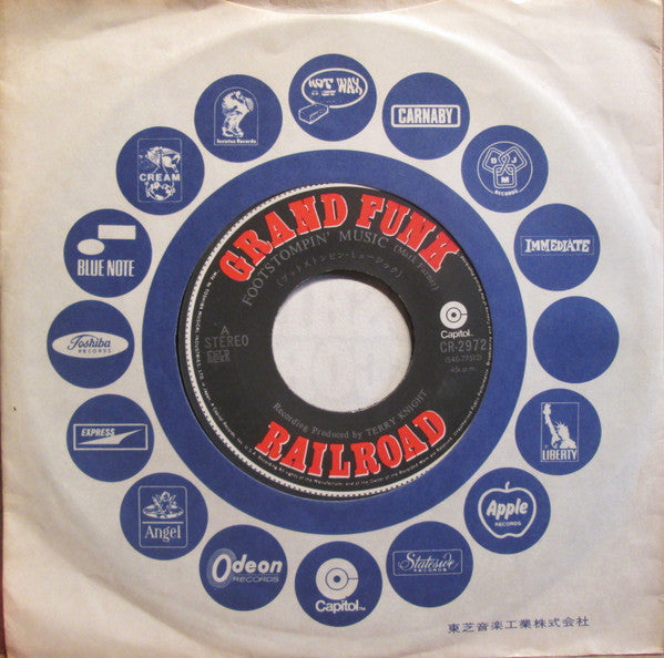 Grand Funk Railroad - Footstompin' Music (Vinyl, 7", 45 RPM, Single, Stereo) Very Good Plus (VG+) / Very Good Plus (VG+)