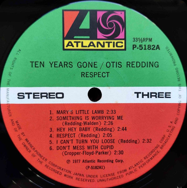 Otis Redding - Ten Years Gone (3xVinyl, LP, Compilation, Stereo) Very Good Plus (VG+) / Very Good (VG)