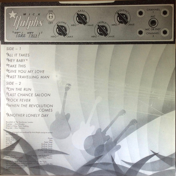 Mick Ralphs - Take This! (Vinyl, LP, Album) Very Good Plus (VG+) / Good Plus (G+)
