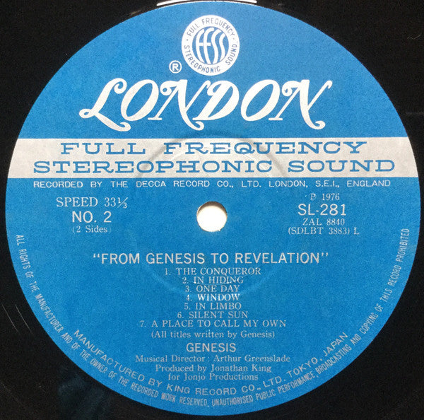 Genesis - From Genesis To Revelation (Vinyl, LP, Album, Reissue, Stereo) Very Good Plus (VG+) / Good Plus (G+)