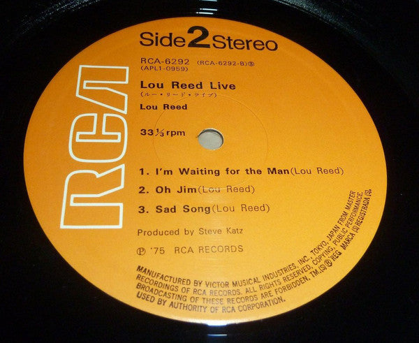 Lou Reed - Lou Reed Live (Vinyl, LP, Album)