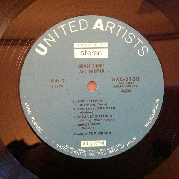 Art Farmer - Brass Shout (Vinyl, LP, Album, Reissue, Stereo) Near Mint (NM or M-) / Very Good Plus (VG+)