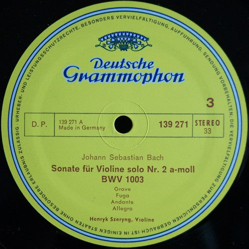 Johann Sebastian Bach - 6 Sonaten Und Partiten Für Violine Solo BWV 1001-1006 (3xVinyl, Box Set, LP, Repress, Stereo) Near Mint (NM or M-) / Good Plus (G+)