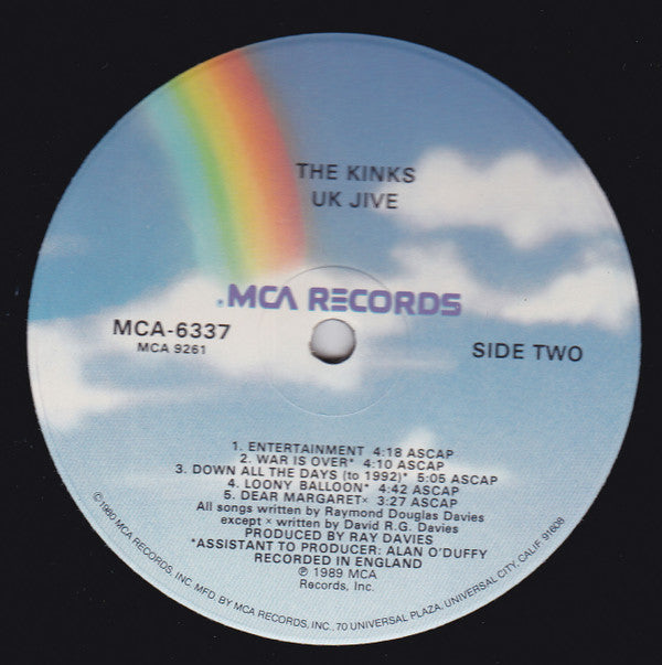The Kinks - UK Jive (Vinyl, LP, Album) Very Good Plus (VG+) / Very Good (VG)