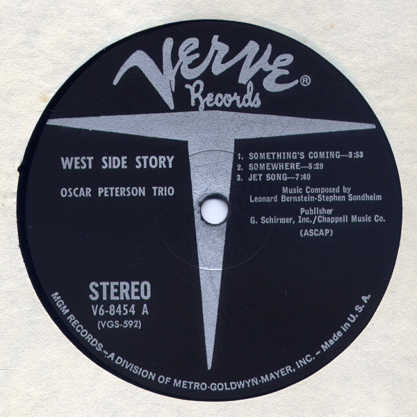 The Oscar Peterson Trio - West Side Story (Vinyl, LP, Album, Stereo) Very Good (VG) / Good Plus (G+)